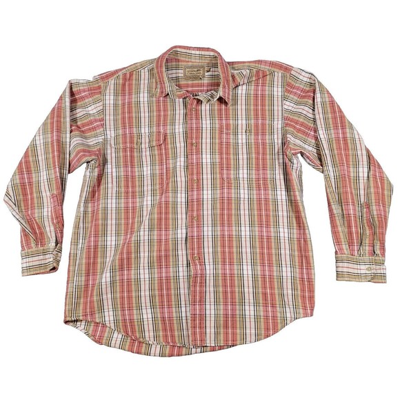 Vtg CALVIN KLEIN Shirt Weathered American Classic Sz XL Button Up Plaid - Picture 1 of 5